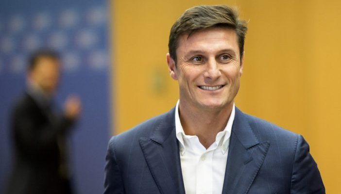 epa06171663 Former Argentinian soccer player Javier Zanetti smiles before the 19th Elite Club Coaches Forum at the UEFA Headquarters in Nyon, Switzerland, 30 August 2017. EPA-EFE/JEAN-CHRISTOPHE BOTT
