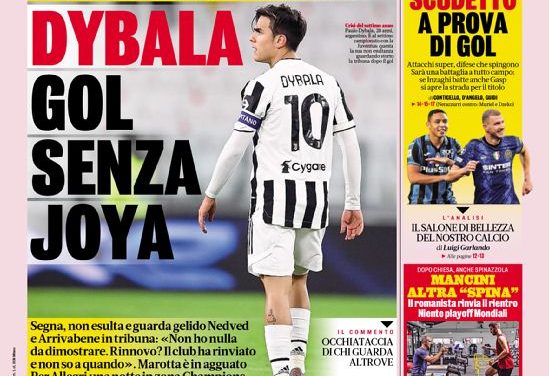 Today’s Papers – Joya has no joy, Genoa sack Sheva