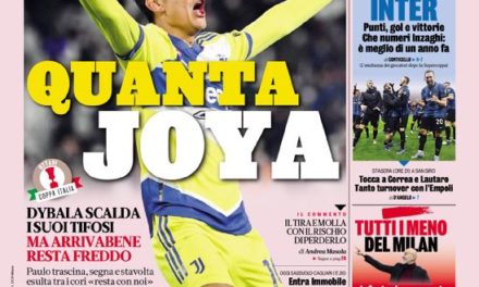 Today’s Papers – Dybala smile returns, Inter improve everything