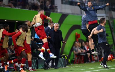 Video: Mourinho reaction to Zaniolo goal in Conference League Final