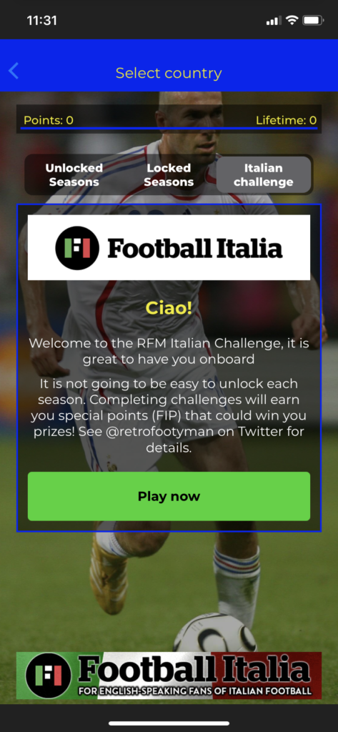 Revive la nostalgia de Football Italia en Retro Football Management