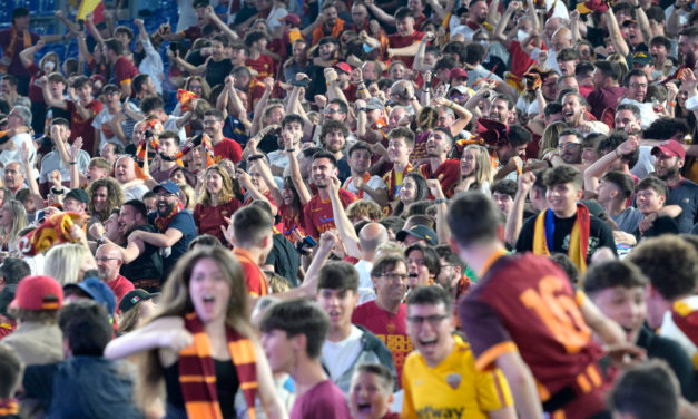 Roma fans go wild at empty Olimpico as Conference League won in Tirana