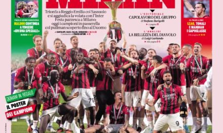 Today’s Papers – Fabulous Milan, all credit to the Diavolo