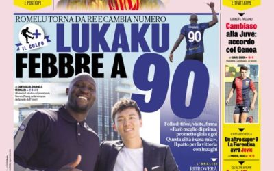 Today’s Papers – Lukaku at home with Inter, Arrivabene’s total Juve