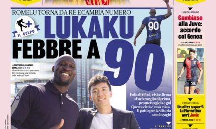 Today’s Papers – Lukaku at home with Inter, Arrivabene’s total Juve