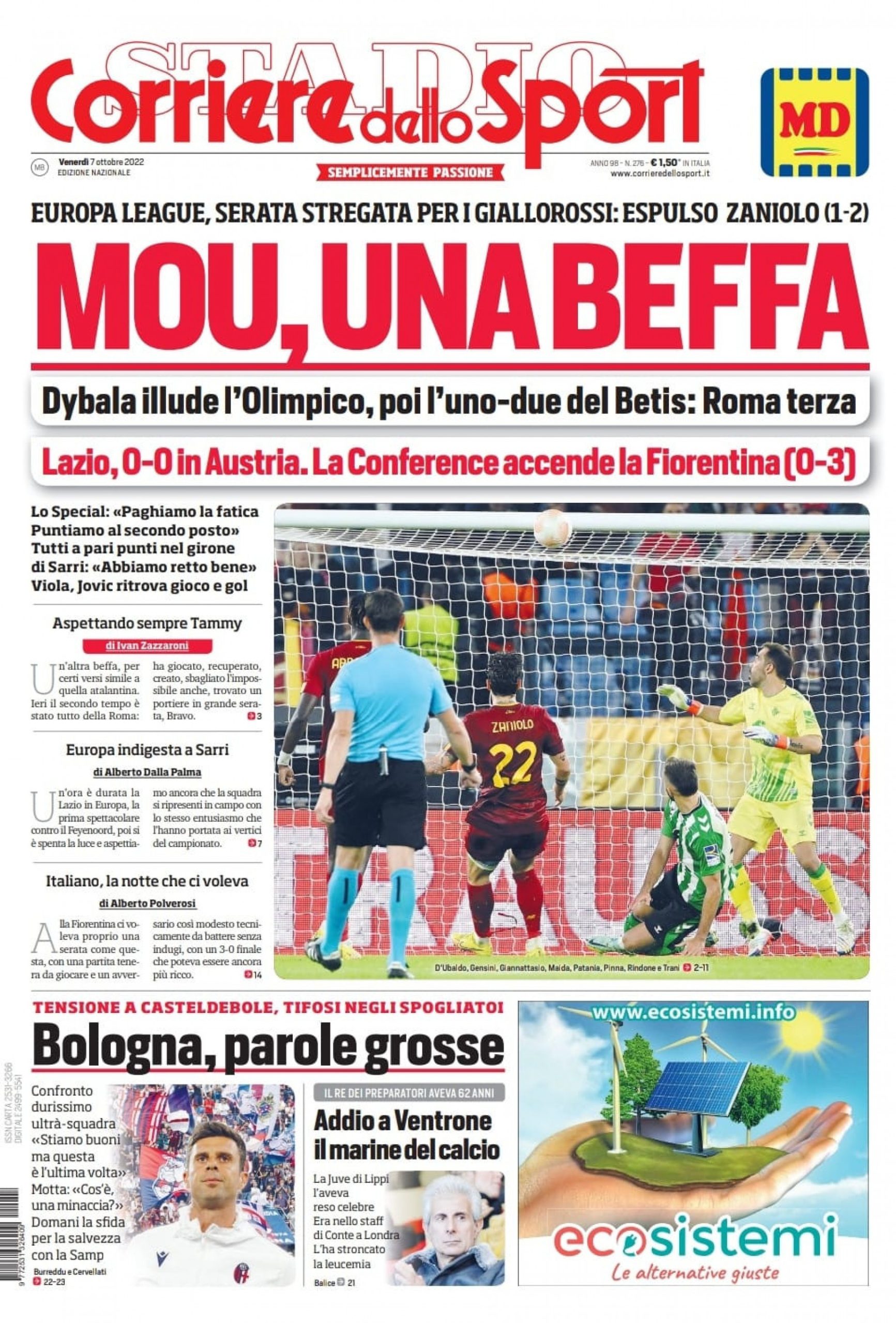 Today’s Papers – Inter comeback, Roma in trouble, Di Maria scare
