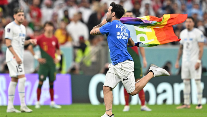 World Cup pitch invader was Italian with messages for Iran, Ukraine and LGBTQ rights