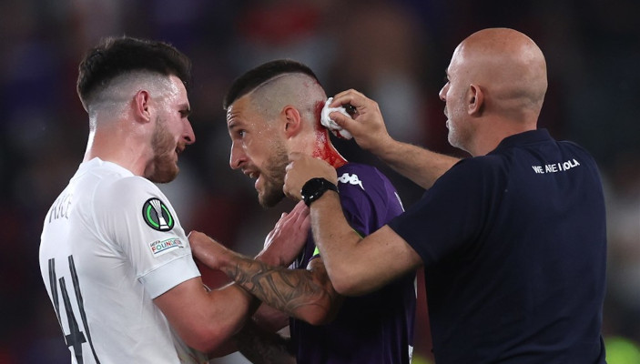 Biraghi left bleeding, Bianco nose broken: Fiorentina fury at UECL security