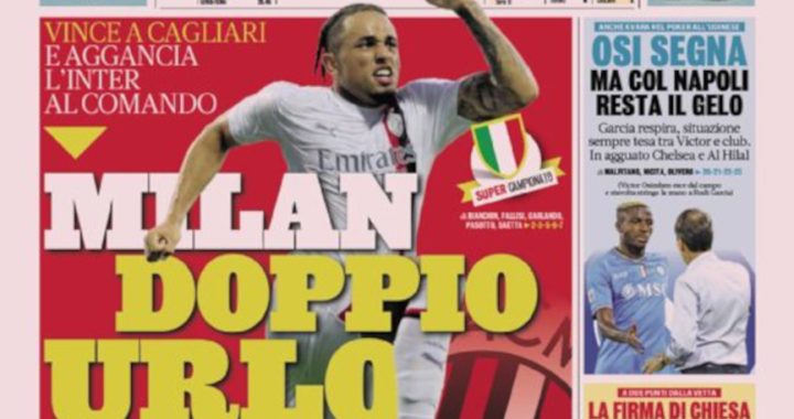 Today’s Papers – Inter fall, Milan shout, Osimhen is back