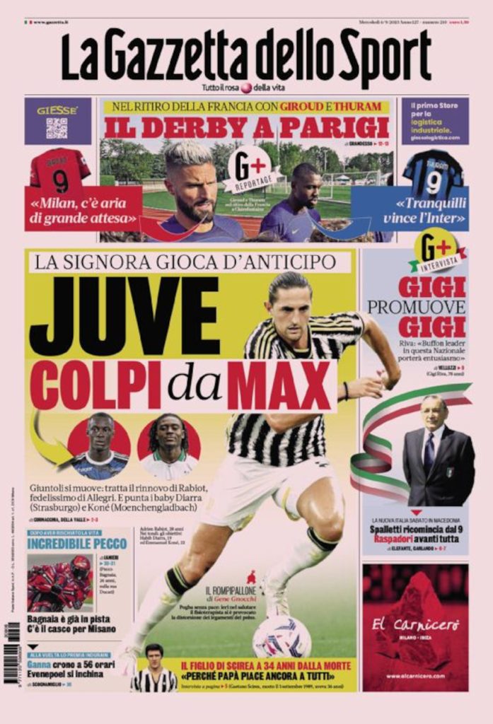 Today’s Papers – Inzaghi for the star, Immobile captain, Del Piero dream